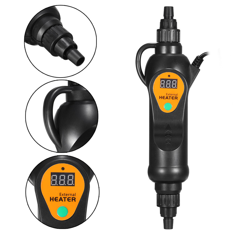 Calentador externo Digital para acuario, controlador de temperatura ajustable para tanque de peces, 220V, 300W, 500W