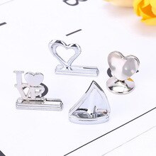 20 unids/lote Clip de asiento corazón amor velero aleación asiento Clips favores para decoraciones de boda