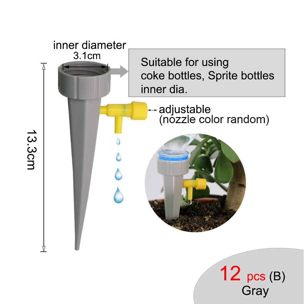 12PCS Automatic Sprayer Drip Irrigation Plant Waterer Devices With Slow Release Control Valve For Indoor Outdoor Potted Plants