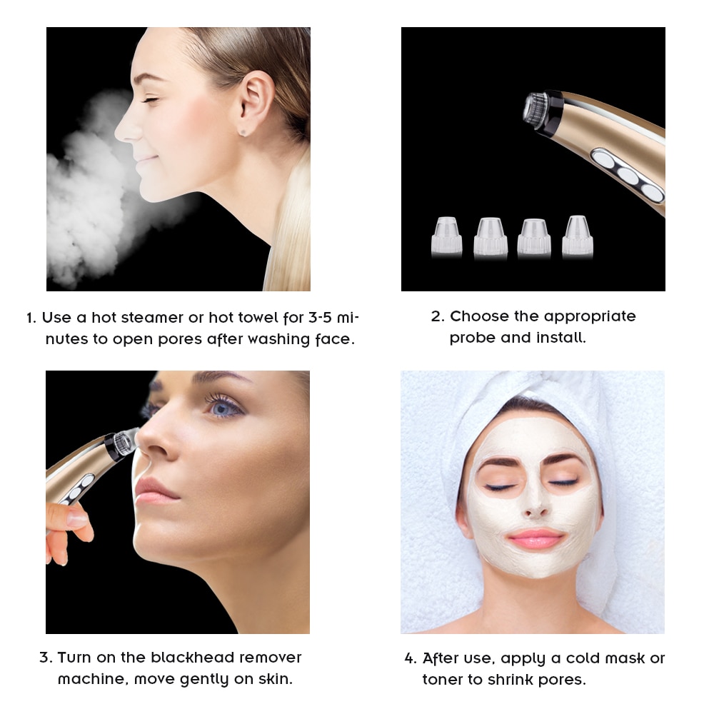 Vacuum Nose Cleaner Pore Blackheads Acne Spot Remover Vacuum for Face Electric Skin Care Tool Suction Machine