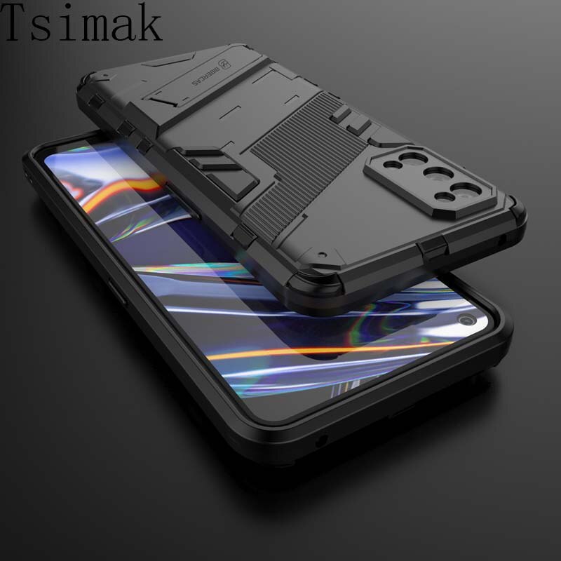 Funda armadura para teléfono Realme 7 Pro, carcasa de silicona a prueba de golpes, para Oppo Realme 7 4G 7Pro RMX2155