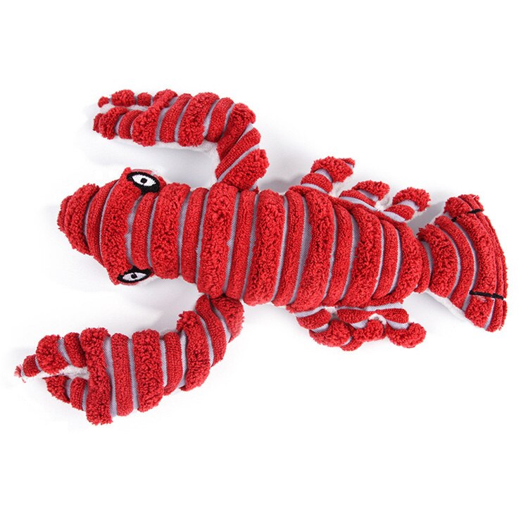 1pc Knuffel Hond Speelgoed Bite Resistant Cleaning Tanden Hond Chew Puppy Speelgoed Cartoon 17 Stijlen Dier Huisdier speelgoed Voor Katten Honden: lobster