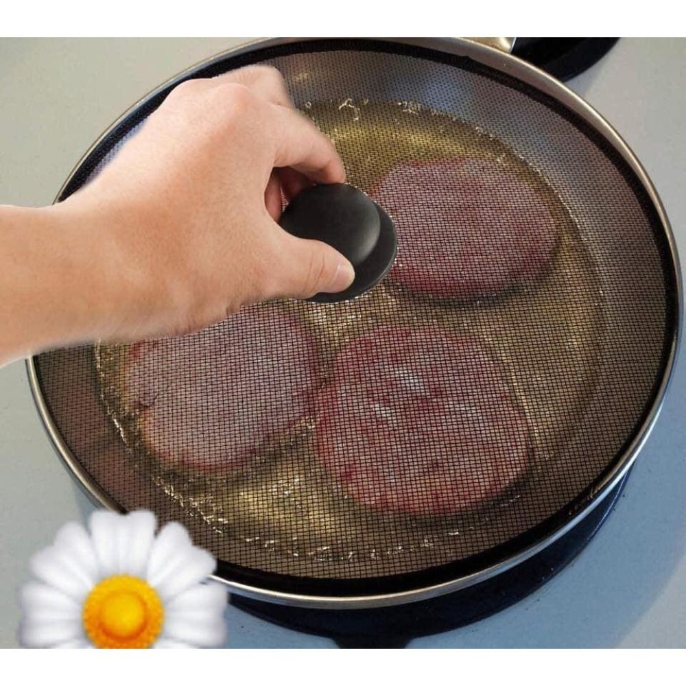 Schermo antispruzzo nero padella antigrasso coperchio paraspruzzi olio coperchio paraspruzzi a rete Fine coperchio utensili da cucina