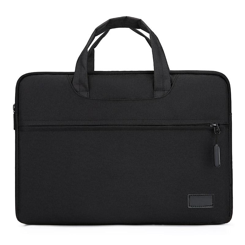 AOTTLA Handbag 16 Inch Laptop Bag Large Capacity Men's Briefcase Classic Solid Color Women's Shoulder Bag Leisure Crossbody Bags: Black Small