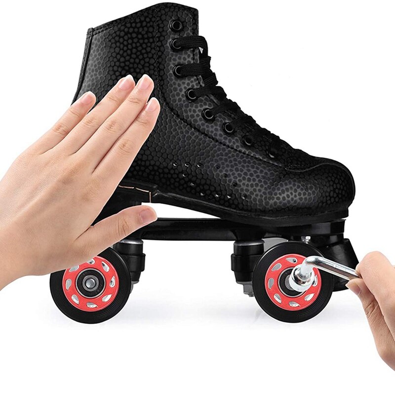 oben8Stck Rollschuh Räder Quad Rollschuhe Ersatz draussen Quad Rollschuh Rad mit Schlittschuh Rolle ABEC-9 608RS Lagerbier