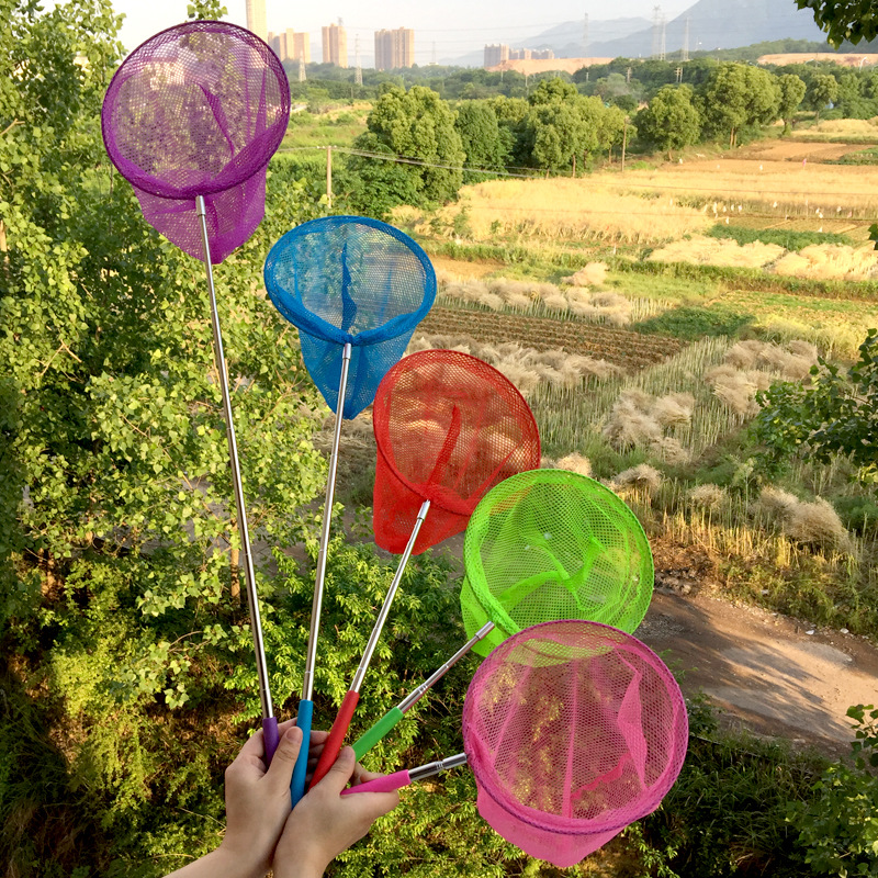 Pliant résille télescopique petit poisson extensible jusqu'à 83cm enfants papillon Net attraper insectes insectes jouets pour enfants jeu