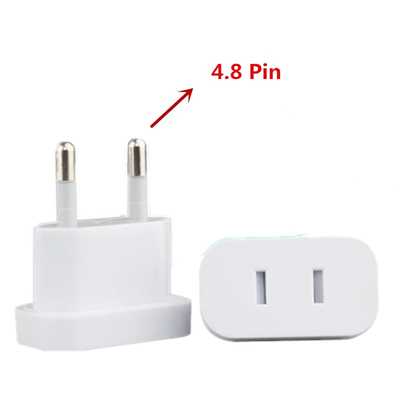 1PC US To EU Plug USA To Europe Travel Wall AC Power Plug Safety Door Charger Outlet Adapter Converter 2 Round Pin Socket