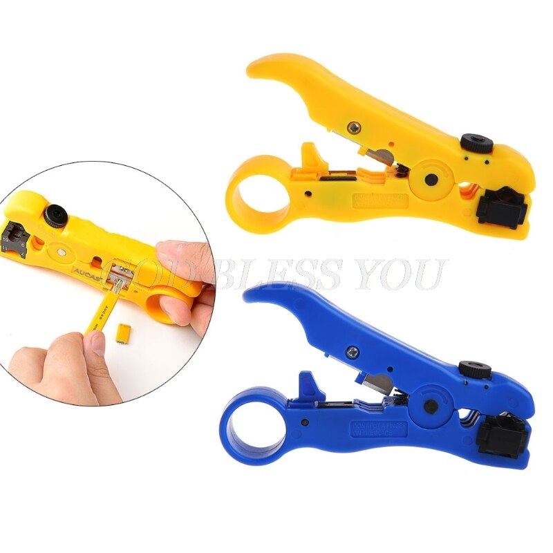 STP UTP Cat5 Cat6 Wire Coaxial Stripping Tool Flat/Round Cable Stripper Cutter