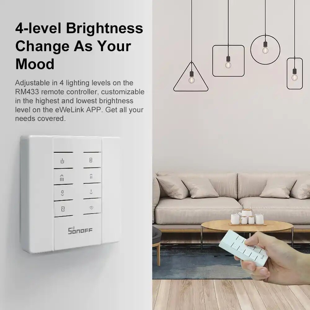 SONOFF D1 Clever Dimmer DIY Wifi Schalter Clever Heimat Szenen eWelink APP &Ampere; RF RM433 Fernbedienung Arbeit Mit Alexa google Hause