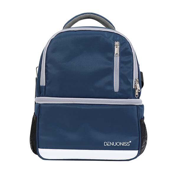 DENUONISS-mochila térmica para hombre y mujer, bolsa térmica aislante para comida, hielo, cerveza, almuerzo, Picnic: Blue
