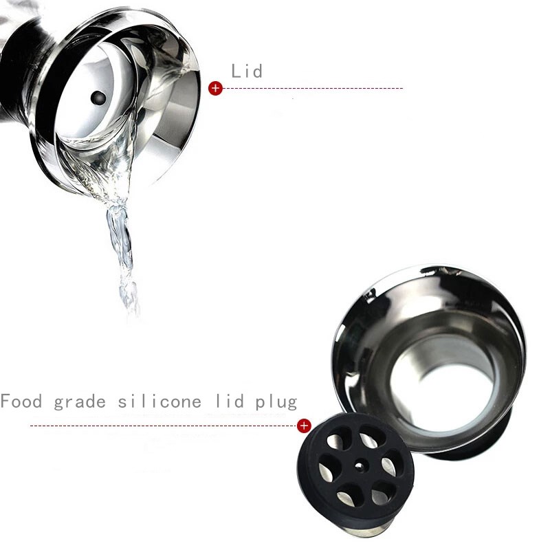 Round Large-capacity Water Bottle Without Drip Glass Pitcher with Lid High Temperature Resistant Household Ice Tea Can 1000ml