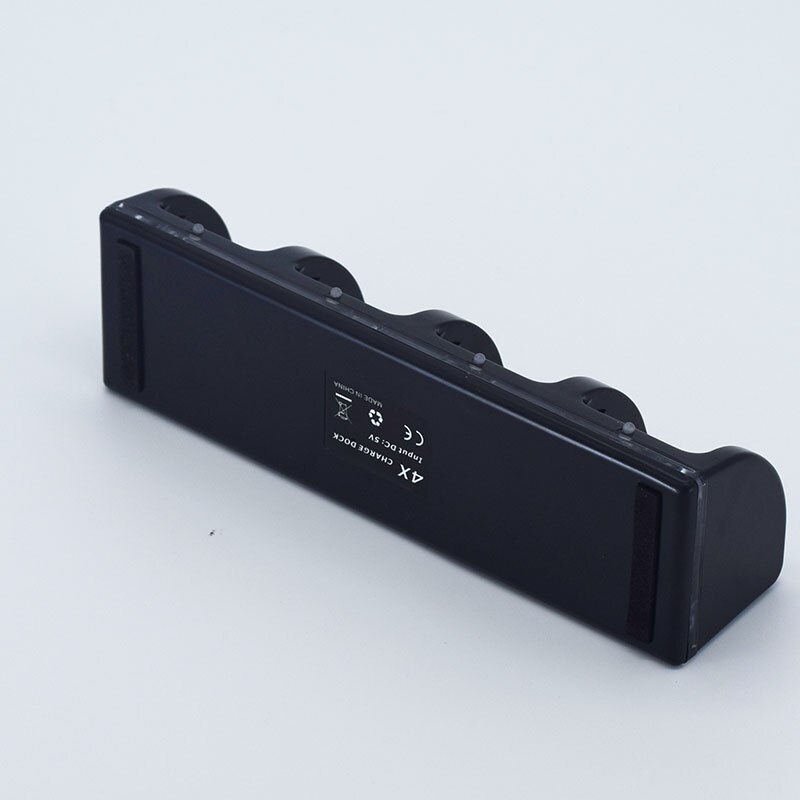 Black 4x Rechargeable Battery + Quad 4 Charger Dock Station Kit for Wii Remote Controller !