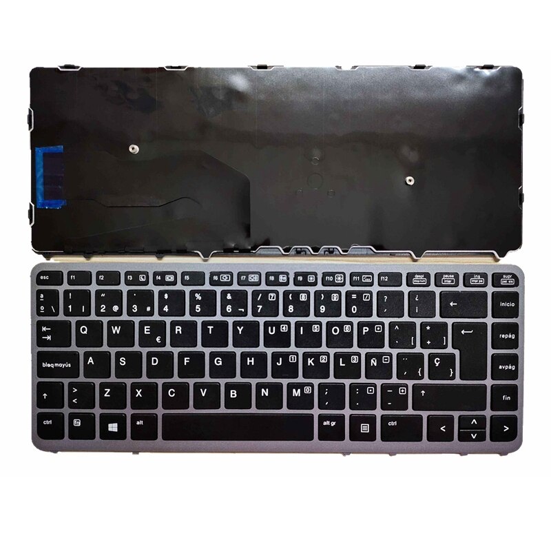 Spanish Replacement Keyboard For HP Elitebook 840 G1 G2 850 G2 SP LA: Silver