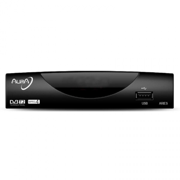 TDT Tuner Aura ARIES T2 HDMI USB 2,0 negro