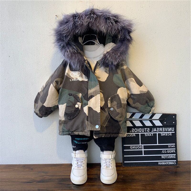 Winter Baby Jungen Warme unten Jacke 2-10 Jahre Jungen Mantel lässig Herbst Mit Kapuze Starke Oberbekleidung Mantel Für Jungen freundlicher Kleidung