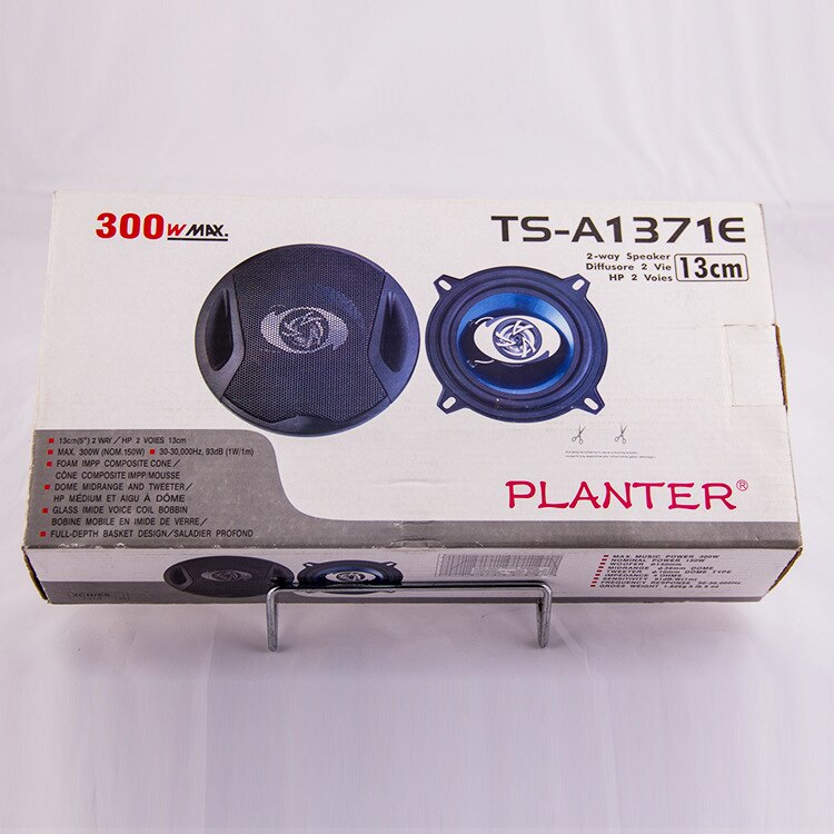 Altavoz de gama completa Coaxial de tres vías de 5 pulgadas, altavoz de coche, tipo delgado, 4 ohm, 300W, diámetro: 130mm, 2 uds por lote