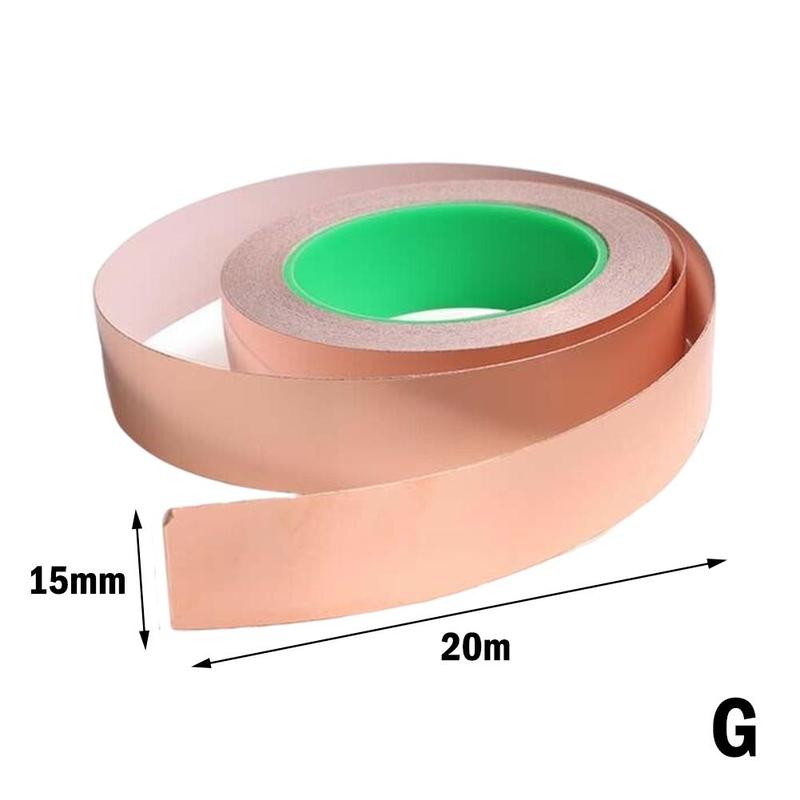 20M Double Sided Conductive Copper Foil Adhesive Tape, Copper Foil Tape For EMI Shielding, Crafts, Soldering, Electrical Repairs: 15MM Wide