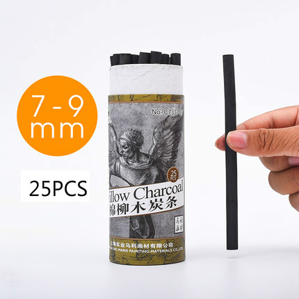 Maries bomuld pil trækul barer kunst specielle bløde kul blyanter skitse kul blyant skitse maleværktøjer: 7-9mm