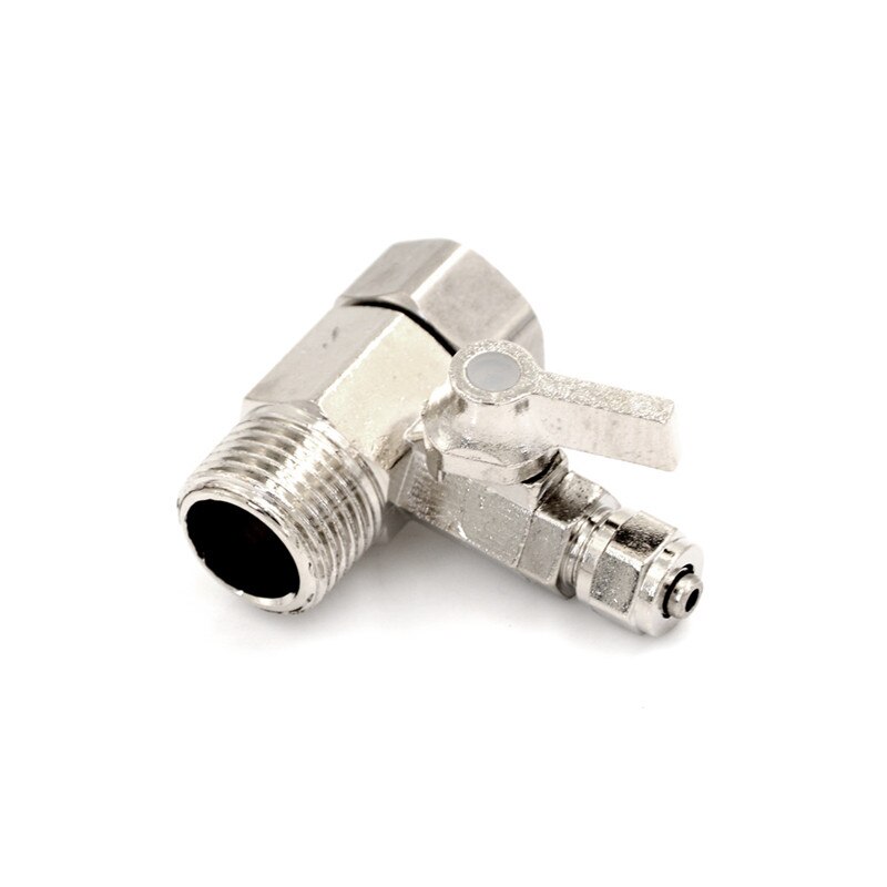 1 pièces filtre à eau purificateur adaptateur 1/2 ''à 1/4" robinet à tournant sphérique robinet sûr cuivre nickelage