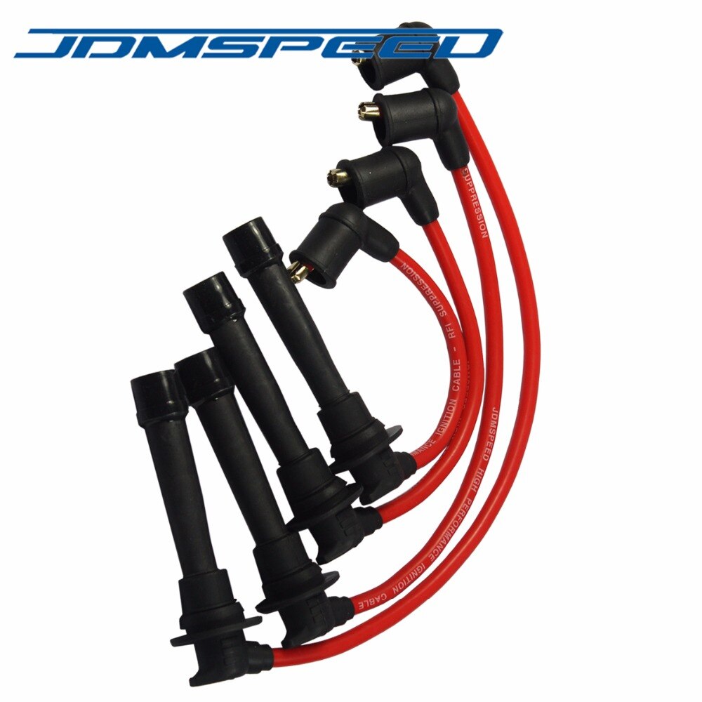 Jeu de fils bougies d'allumage | Rouge JDMSPEED, pour Mazda Miata, 1,6l 1,8l 1990-2000