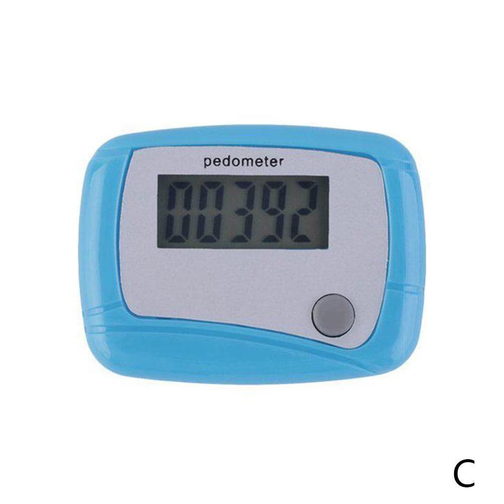 LCD Pedometer Step Calorie Kilometer Counter Walking Pocket Run Digital Distance Clip Mini J5A2: Blue