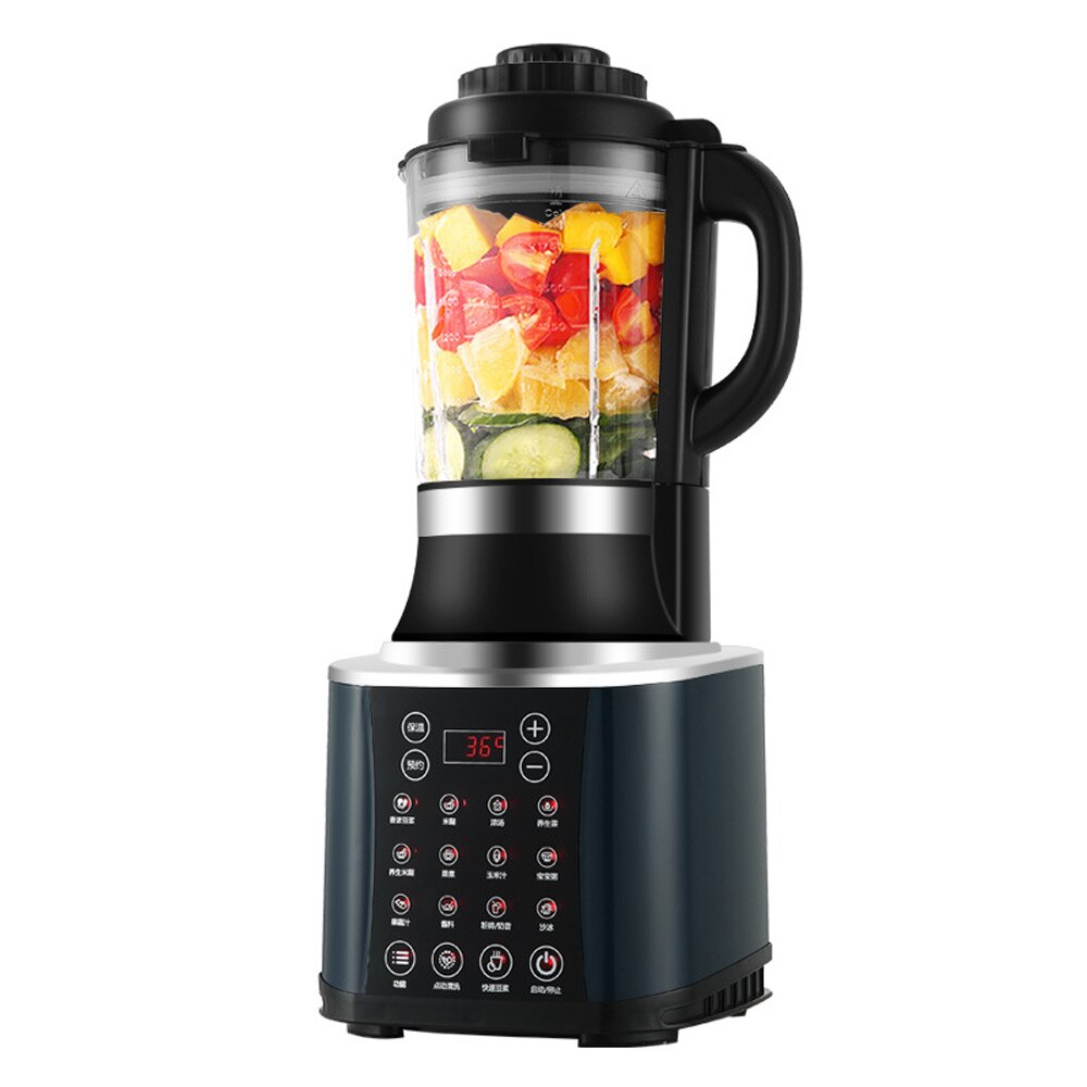 Household Automatic Soybean Milk Machine Intelligent Food Blender Machine Multi-function Smoothie Food Smoothie Cooking Machine: sky blue