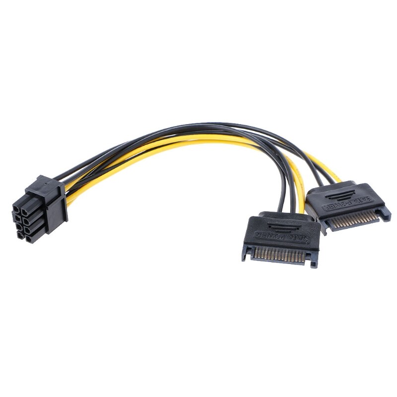 Cavo sdoppiatore di alimentazione PCI-E da 6 pin a doppio 6 + 2 pin (6 pin/8 pin) Scheda grafica PCIE PCI Express da 6 pin a doppio cavo di alimentazione da 8 pin  7