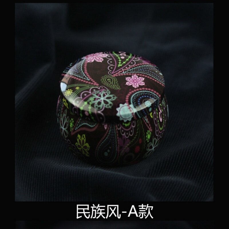 Mooie mini blikken doos sieraden blikken doos koekjes snoep thee opslag ronde trommel blikken doos lade organizer: A