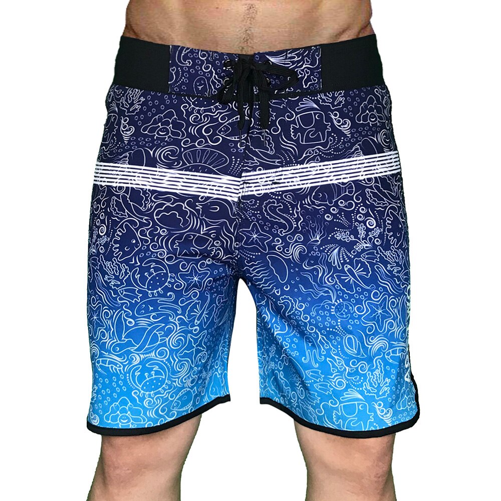 Mannen Strand Shorts, Zomer Zwembroek Mannen Zwembroek Sneldrogend En Ademend, Losse Print, elastische, Casual Shorts: 2 / 36