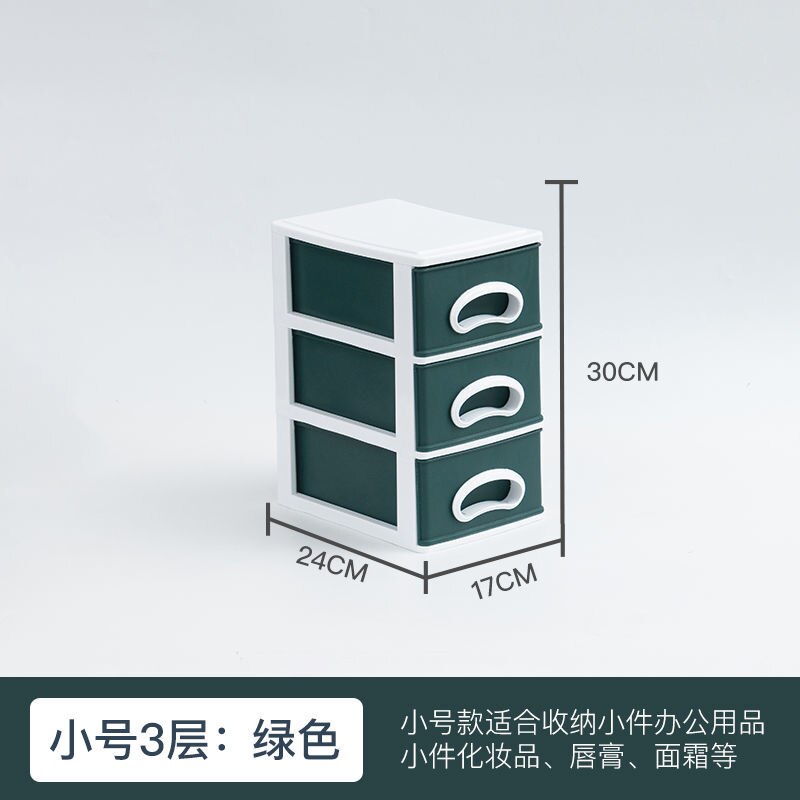 2/3 warstwy przezroczysta szufladka na biurko typ schowek mini Organizer robić przechowywania kosmetyków pojemnik na rozmaitości pojemnik robić przechowywania na biurko: zielony-3 warstwa