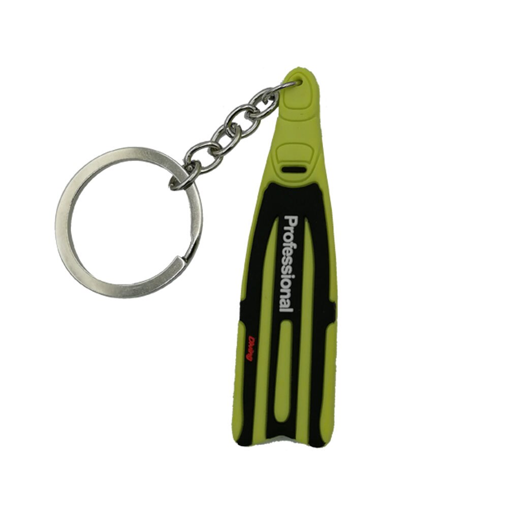 Llavero con forma de aleta de buceo, minillavero de 4 colores para buceador, natación,