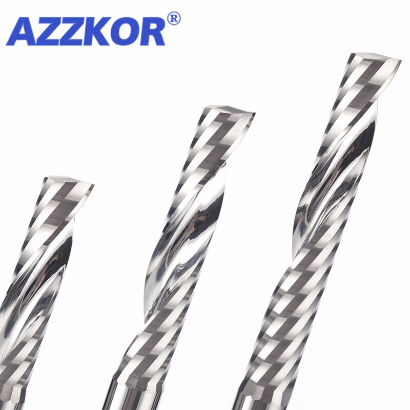 Single Blade Compound Cutter Spiral Milling Cutter Veneer MDF Solid Wood Cutting AZZKOR Computer Engraving Machine Tool