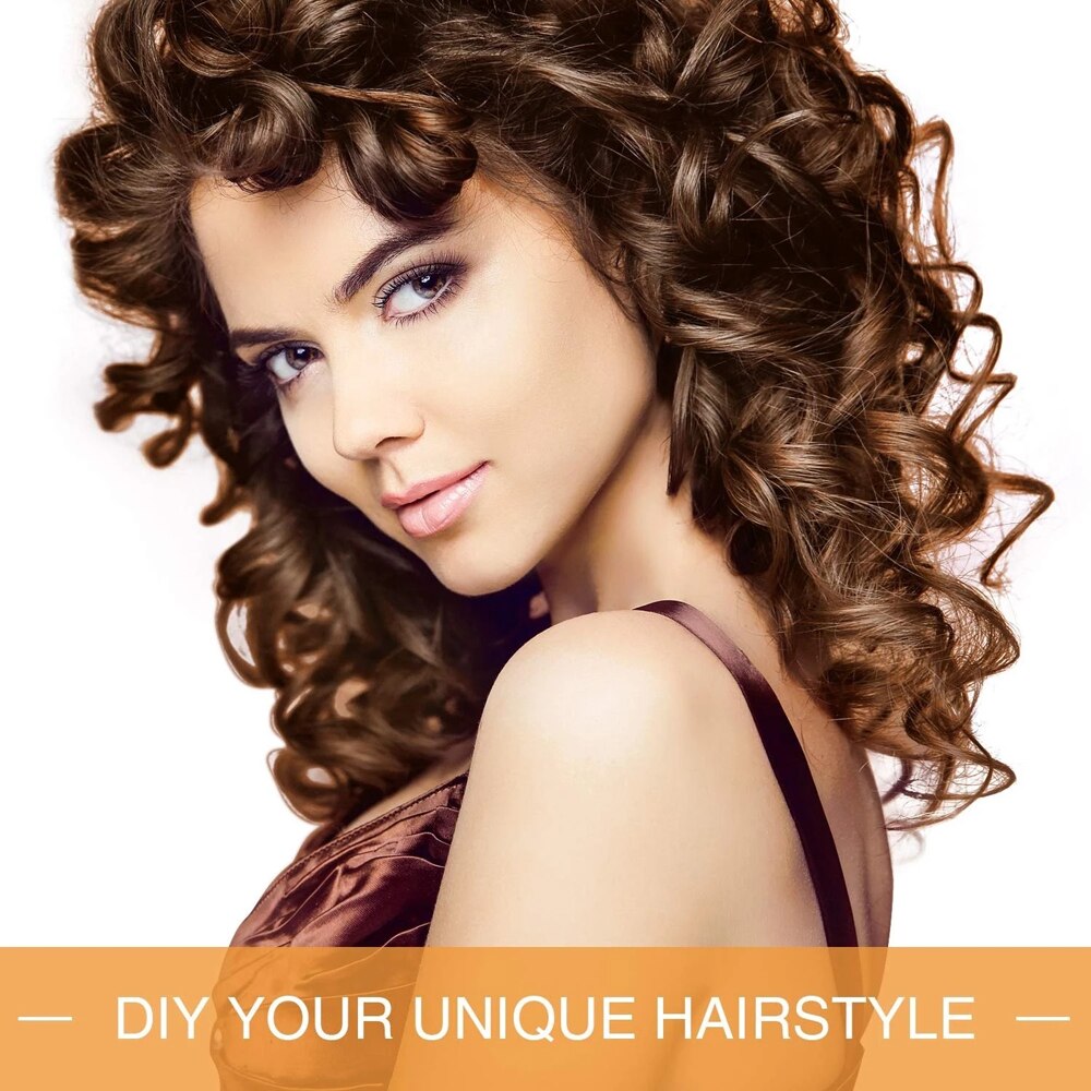 DIY 20CM-75CM 18PCS Not Waveform DIY Hair Rollers Spiral Shape Curlers For Soft Hair Spiral Round Hair Curler Bendy Roller