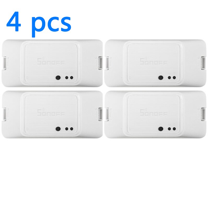 1/2/3/4/5/6 pièces SONOFF Basic R3 commutateur intelligent APP Smart Home WIFI 10A Modules intelligents compatibles avec Alexa Google domotique: 4PCS