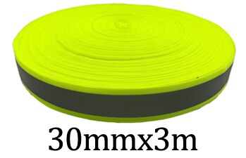 Tela reflectante de advertencia con cinta brillante para ropa: 30mmx3m