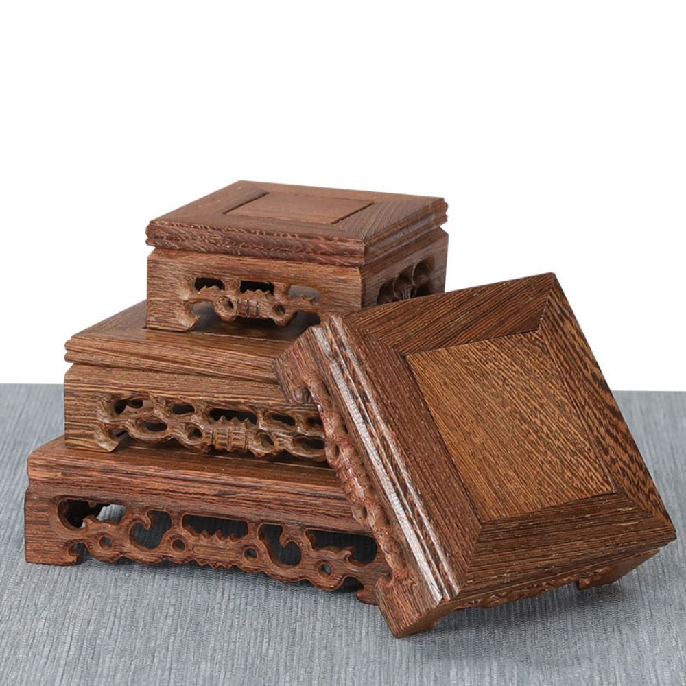 Soporte cuadrado para plantas, bandejas para macetas de madera, reposapiés, soporte de madera, decoración del hogar, bandeja para maceta, florero