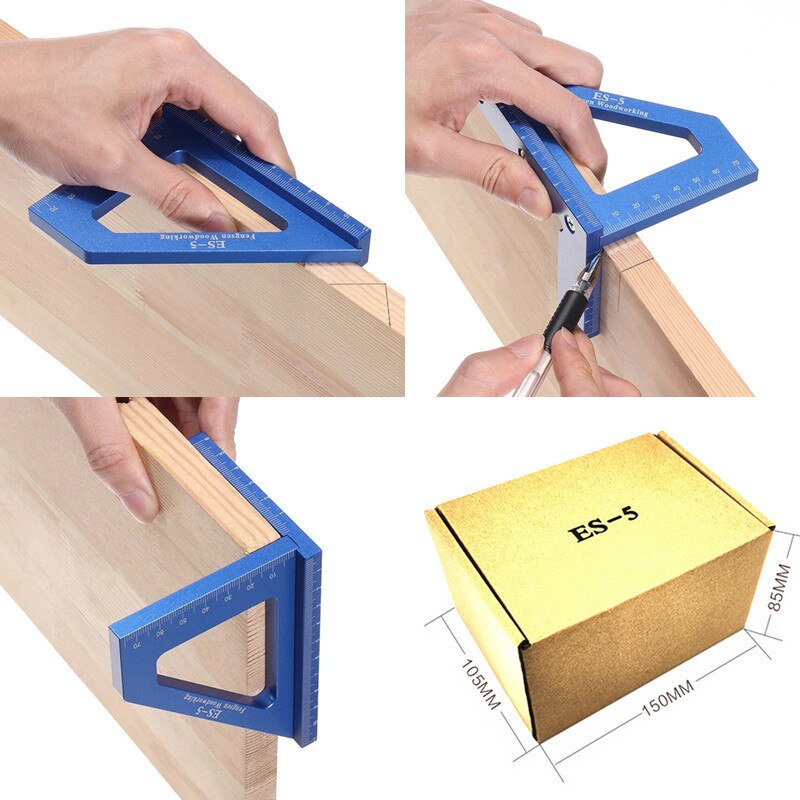 3D-verstekhoek, multifunctionele gradenboog, houtbewerking, 22,5 tot 90 graden, zeer nauwkeurig lay-out-meetgereedschap, timmermanshoek voor timmerman, ingenieur 3D-verstekhoek, multifunctionele gradenboog, houtbewerking, 22,5 tot 90 graden, zeer nauwkeurig lay-out-meetgereedschap, timmermanshoek voor timmerman, ingenieur