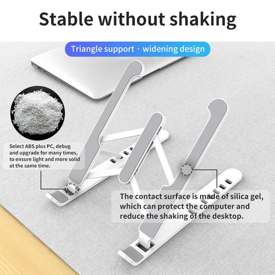 Bærbart bærbar stativ foldbar til macbook pro air foldbar bærbar justerbar holder til bærbar computer computer kølebeslag stigerør