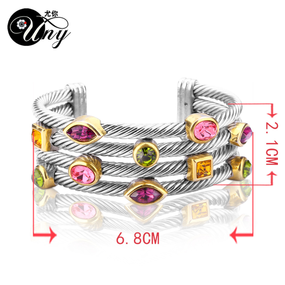 UNY Armband Multi Twisted Kabel Draad Bangle Vintage Mode Armbanden Gratis Unieke Kerst Manchet Armbanden