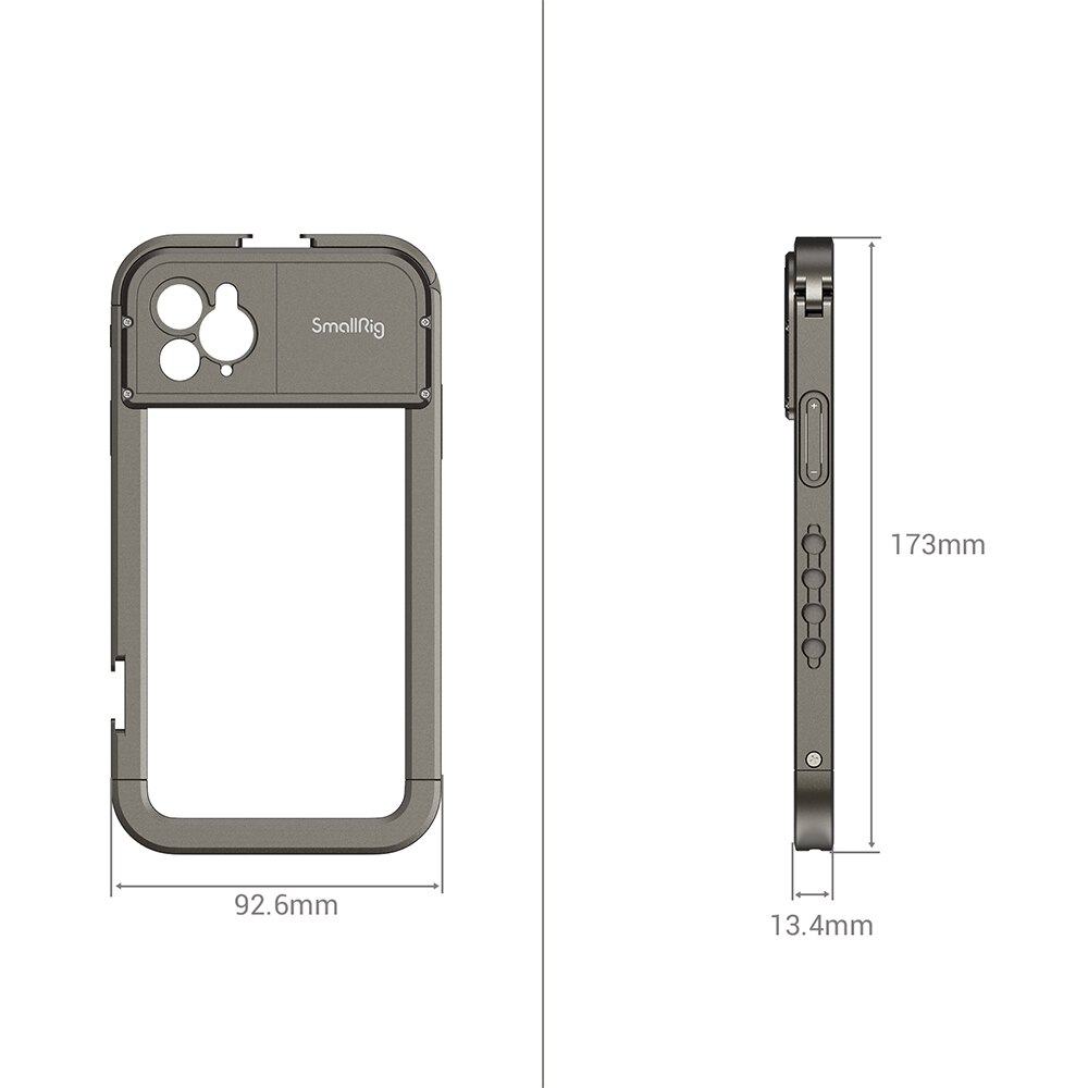 SmallRig-jaula móvil para iPhone 11 Pro Max, versión con lente roscada de 17mm, protección con soportes para zapata fría, disparo Vlog-2777