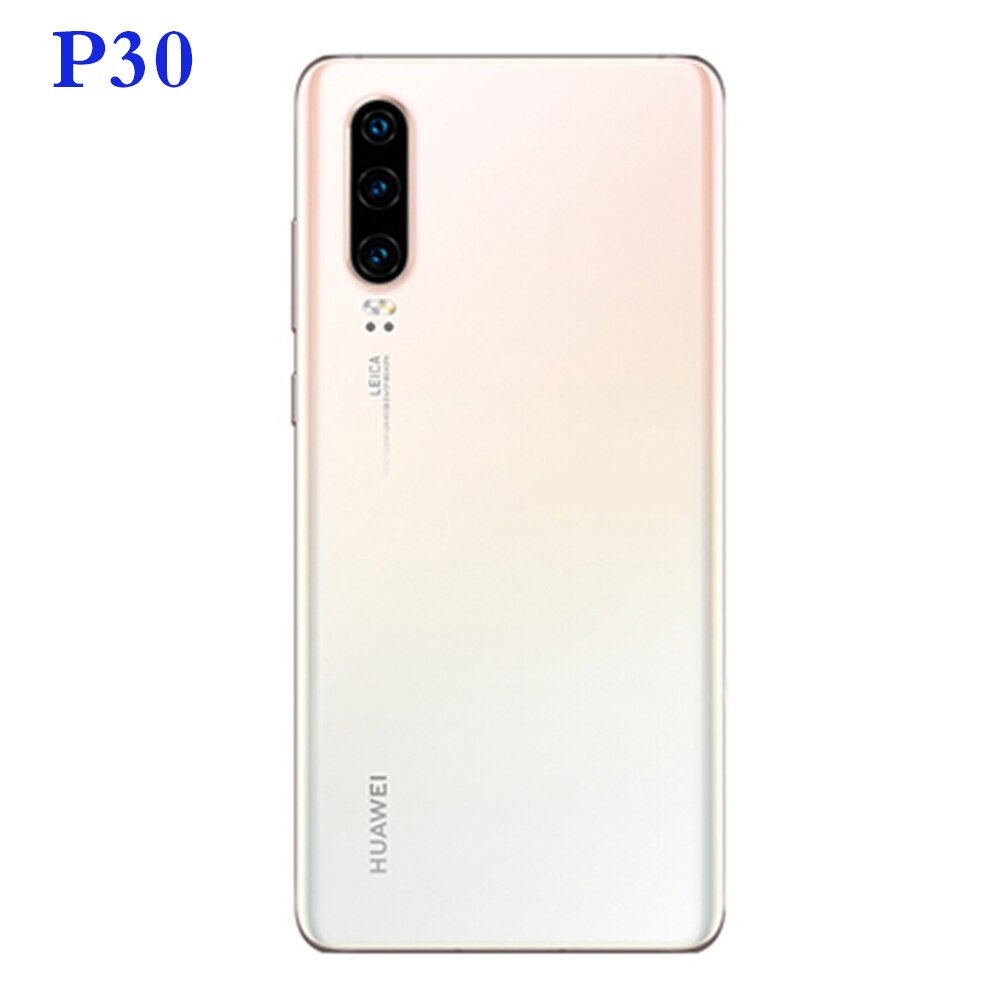 Huawei P30 Pro P30pro Batterij Cover Terug Glas Panel Rear Behuizing Case + Camera Glas Lens Frame Vervanging Voor huawei P 30: P30 White