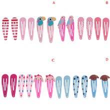 6PCS Candy Kleur Mooie Cartoon Dieren Type Metalen Meisjes Haarspelden Haar Clip Kinderen Hoofddeksels Kinderen Accessoires Baby BB Clips