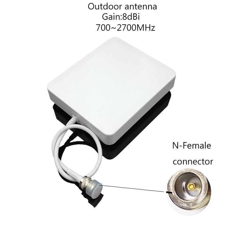 Kit de antena de 700-2700MHz 2G 3G 4G para GSM LTE WCDMA Amplificador de señal móvil, amplificador de antena, cable de 10m para repetidor de teléfono móvil