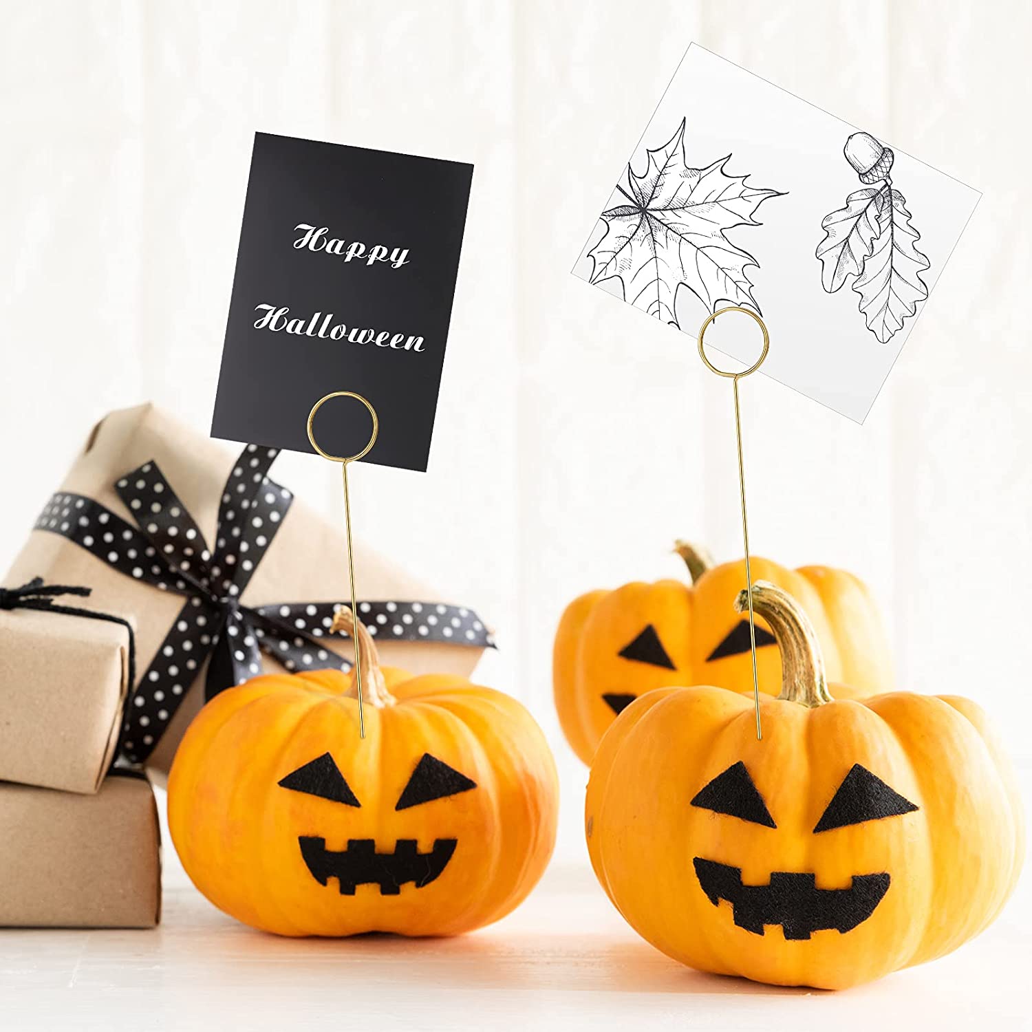 20 Pcs Metalen Draad Bloemen Plaats Kaarthouder Ronde Foto Memo Houder Pick Gold Bloemen Kaarthouder Clip Voor Bruiloft party Verjaardag