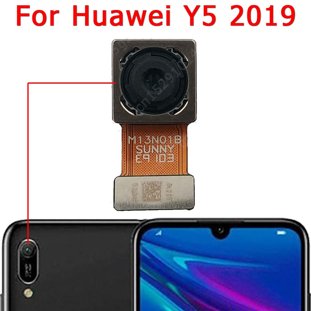Caméra avant et arrière pour Huawei Y5 , Module de caméra face principale, câble flexible, pièces de rechange: Y5 2019 Back