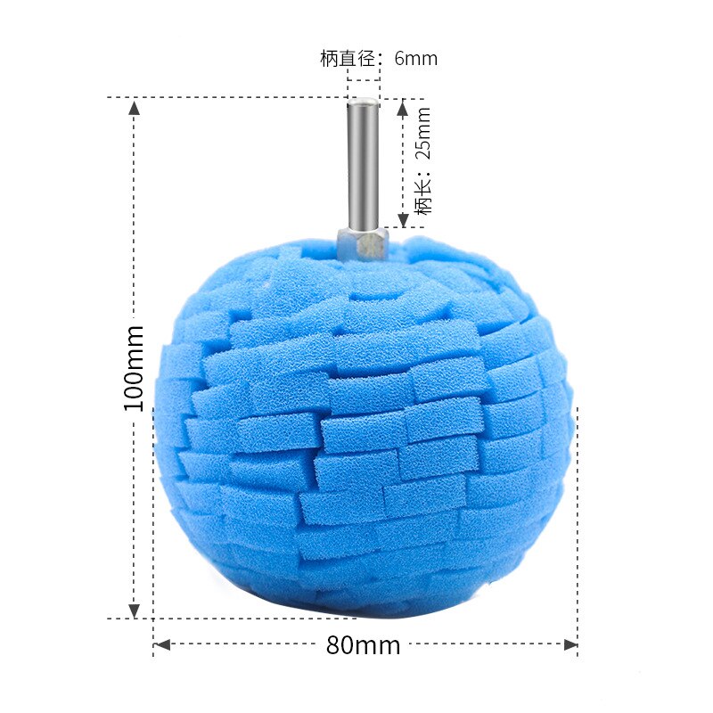 3 inch car polishing disc set wheel hub steel rim polishing waxing sponge wheel thin cone polishing pad ball type 5 pieces