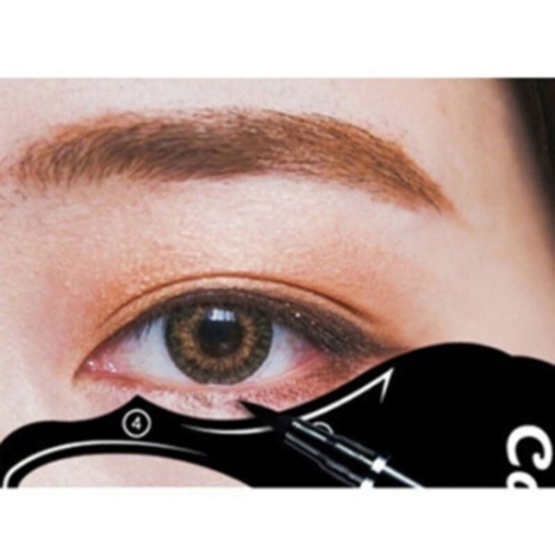 10 pçs/lote beleza sobrancelha molde estênceis mulheres gato linha pro olho ferramenta de maquiagem delineador stencils modelo modelador para mulher menina