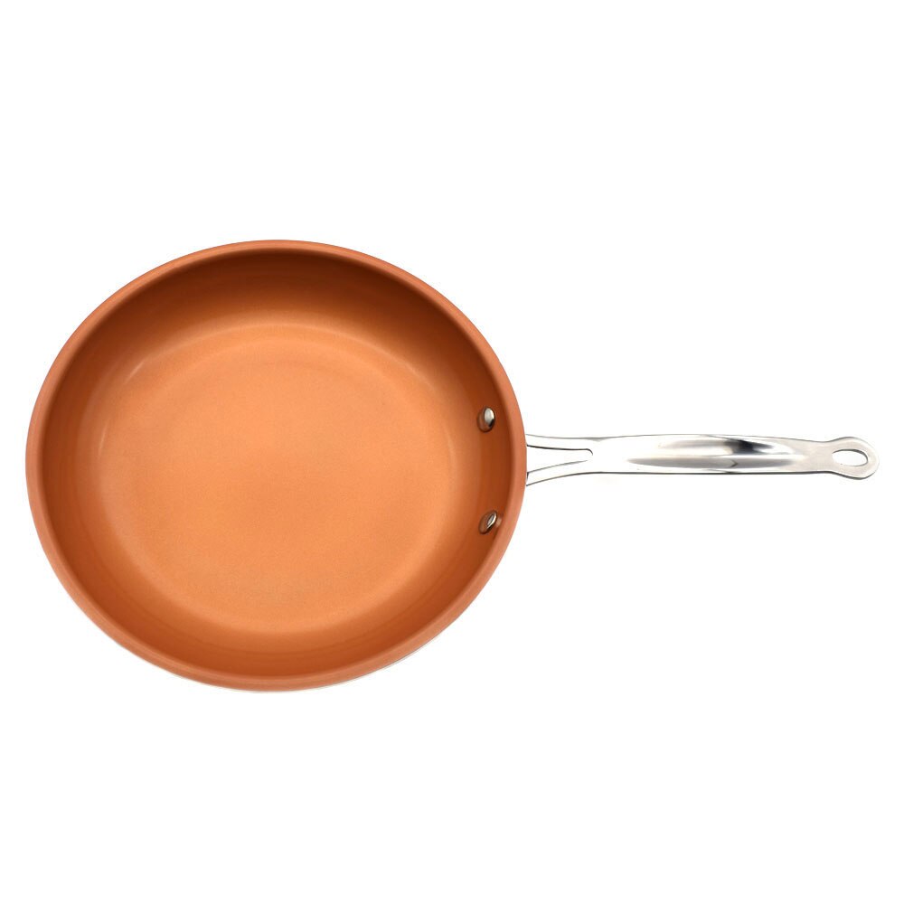 8inch/10inch/12inch Non-stick Copper Frying Pan with Ceramic Coating Induction Cooking Dishwasher Safe Pan