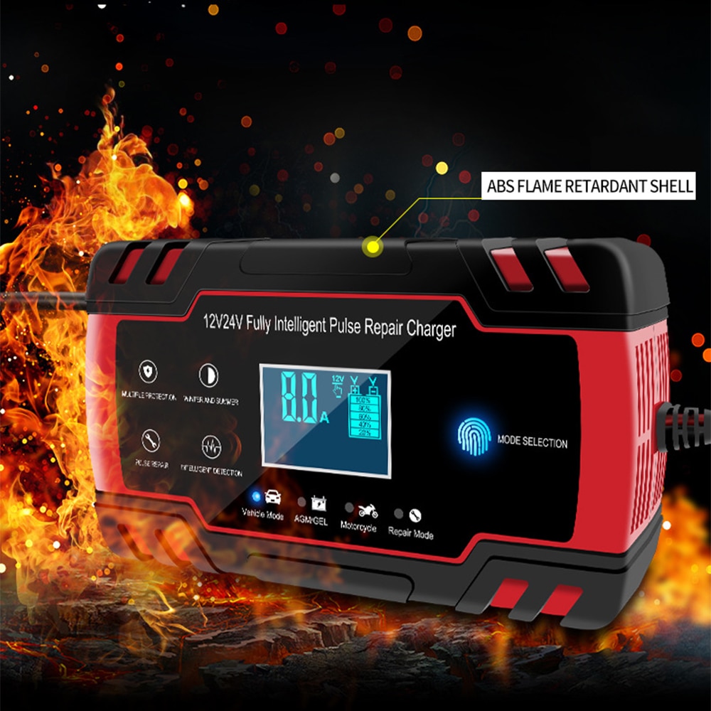Cargador de Batería Inteligente Gadnic 12 V/8A 24 V/4A Autos Motos