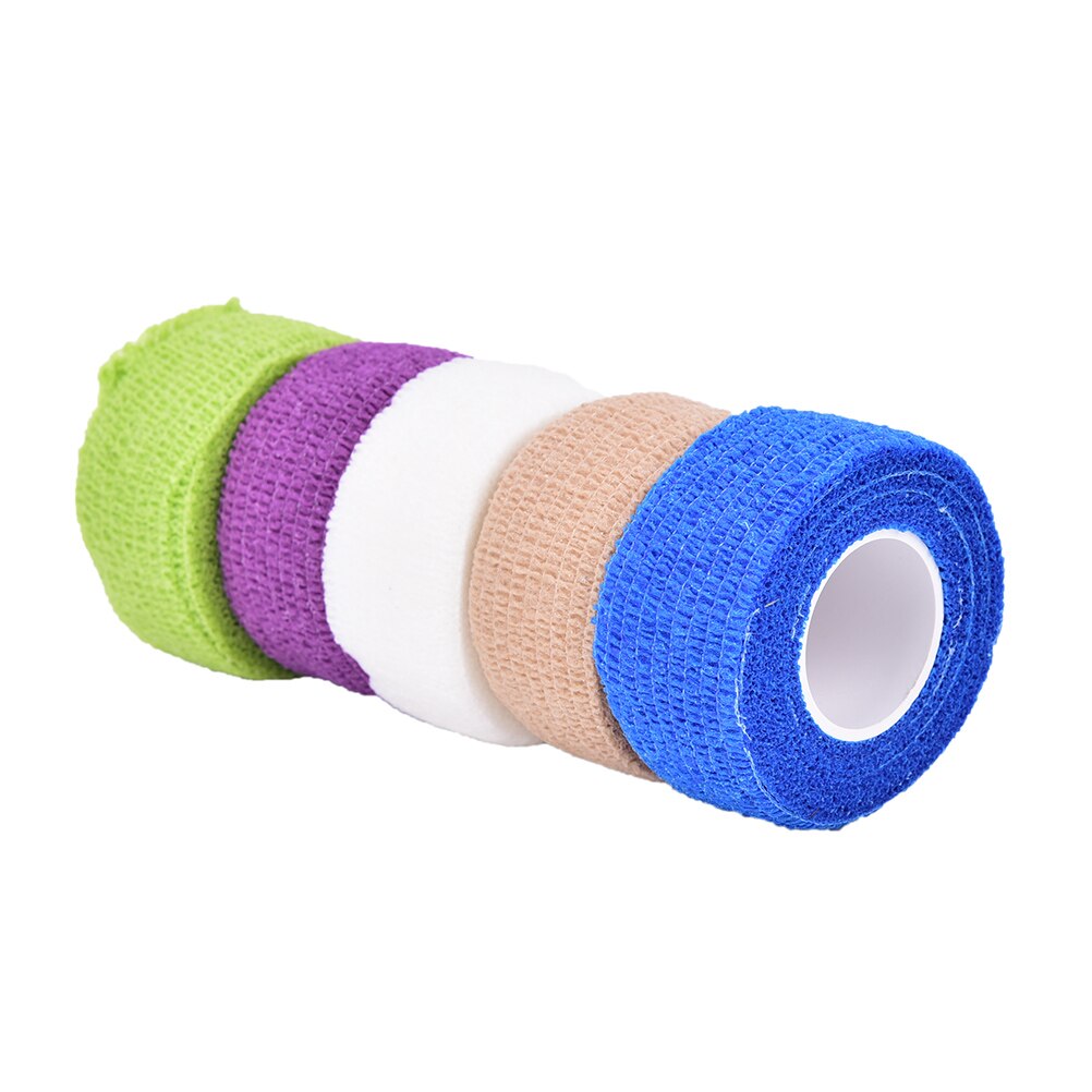 4.5 m x 2.5 cm Zelfklevende Bandage Wraps Elastische Lijm Ehbo Tape Waterdicht en ademend 5 kleuren